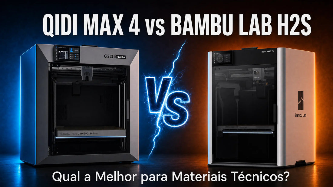 QIDI Max 4 vs Bambu Lab H2S: A Melhor Impressora 3D para Materiais Técnicos?