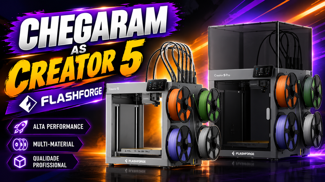 Flashforge Creator 5 e 5 Pro: Inovação em Impressão 3D Multimaterial