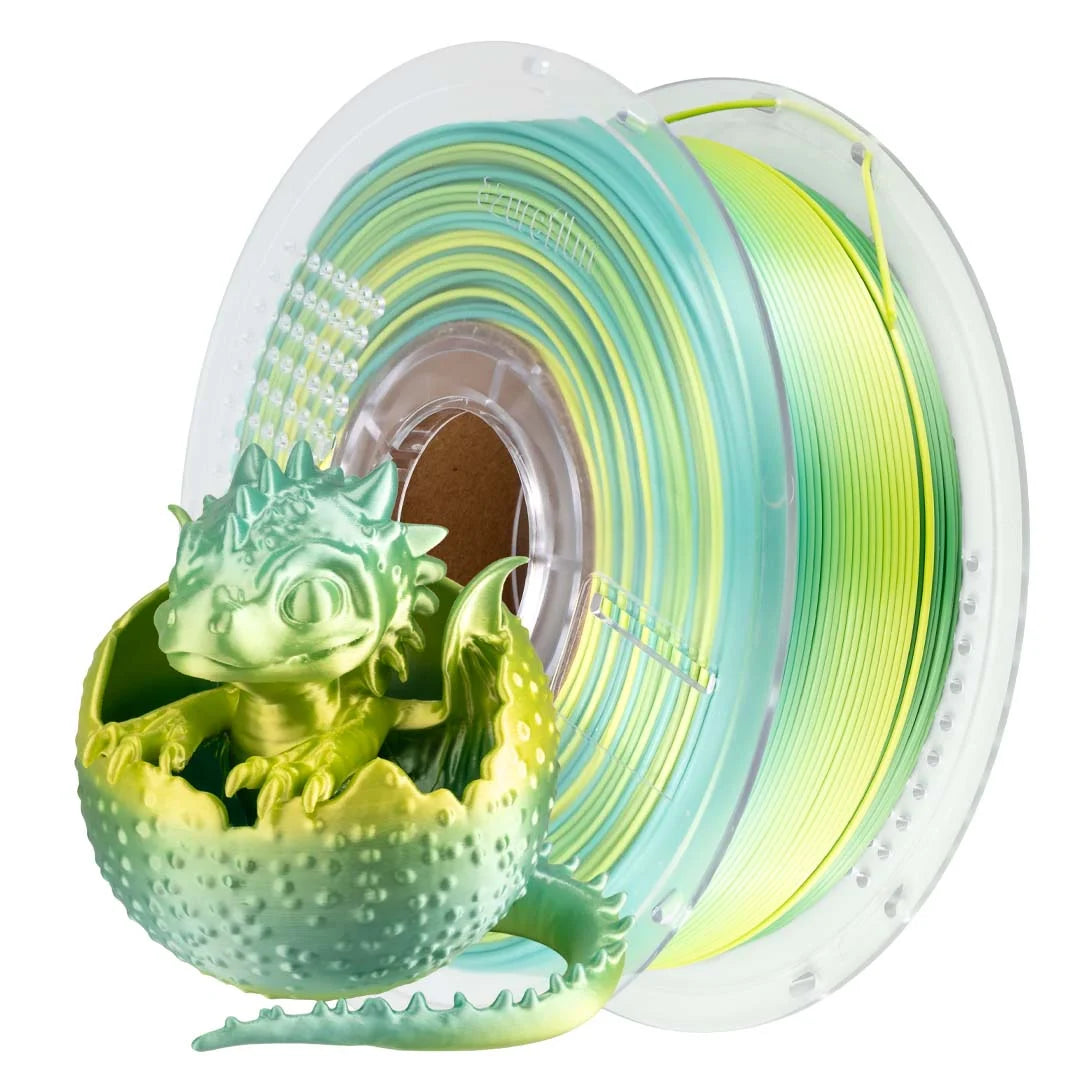 PLA Silk Rainbow Azurefilm 1,75mm bobine 1kg sedoso multicolorido transições automáticas