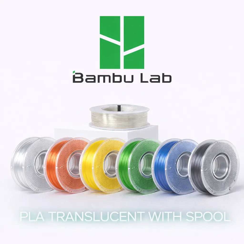 PLA TRANSLUCENT (With Spool) Bambu Lab - Diâmetro 1,75mm Bobine 1kg