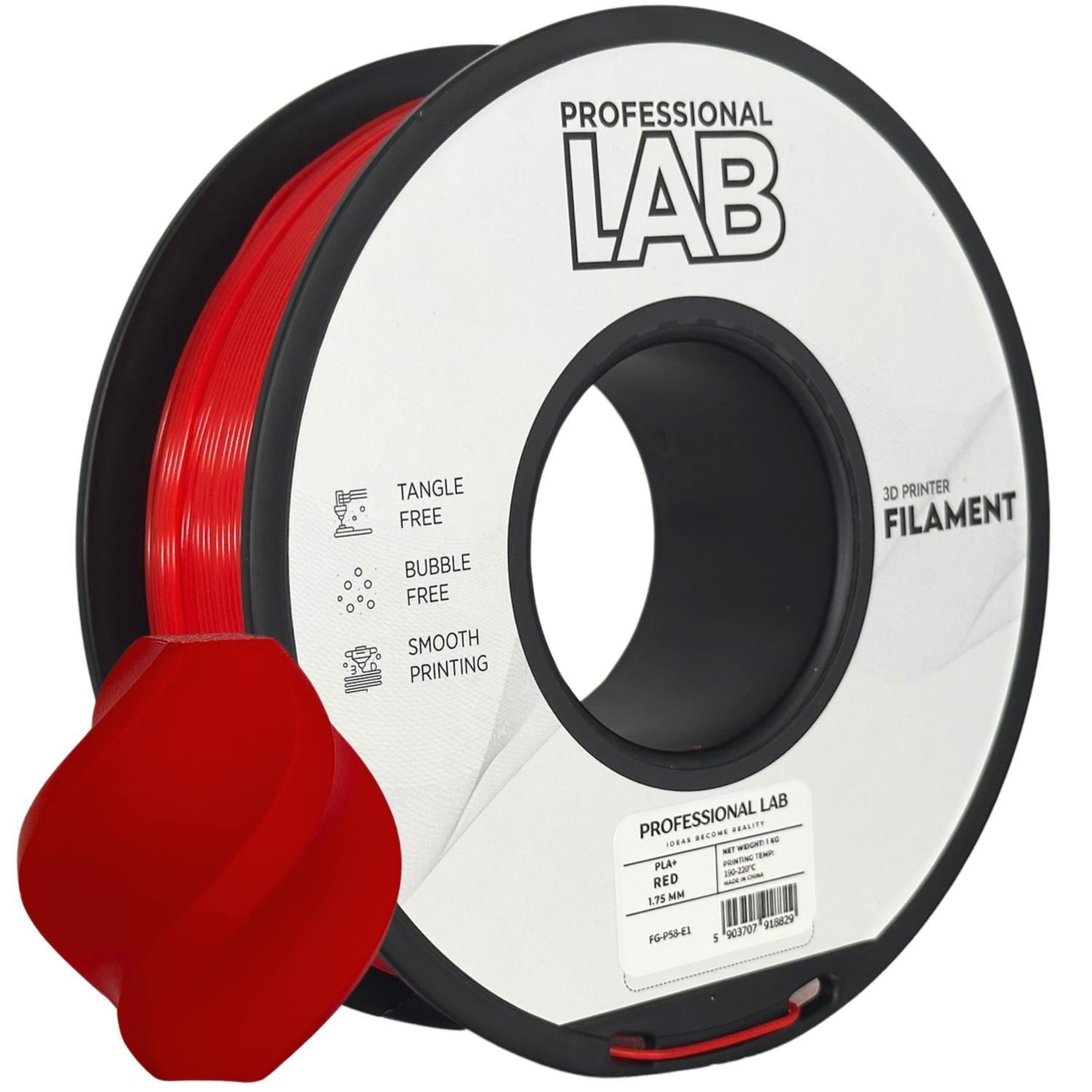 PLA+ Profissional Lab - Diâmetro 1,75mm Bobine 1kg