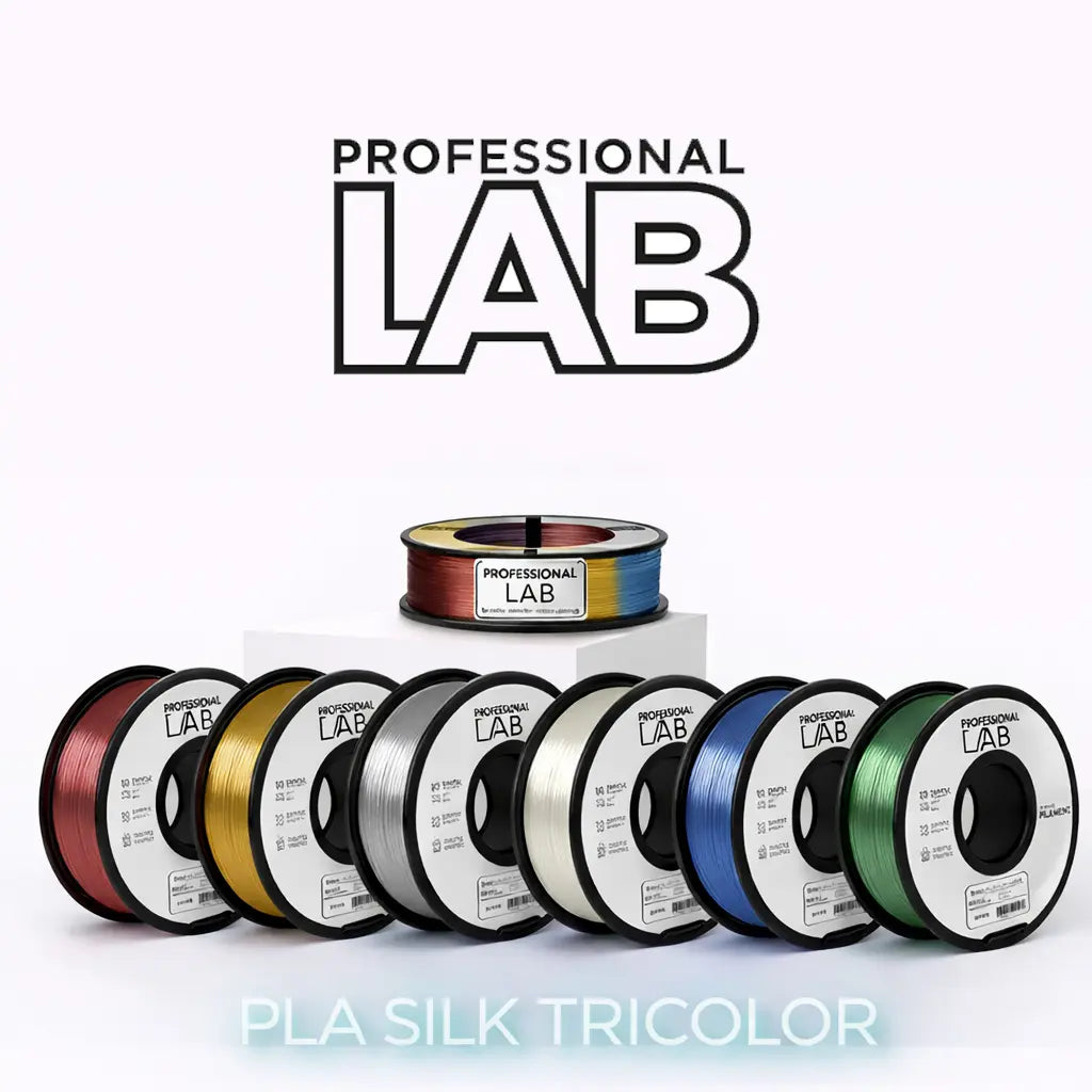 PLA SILK TRICOLOR Profissional Lab - Diâmetro 1,75mm Bobine 1kg