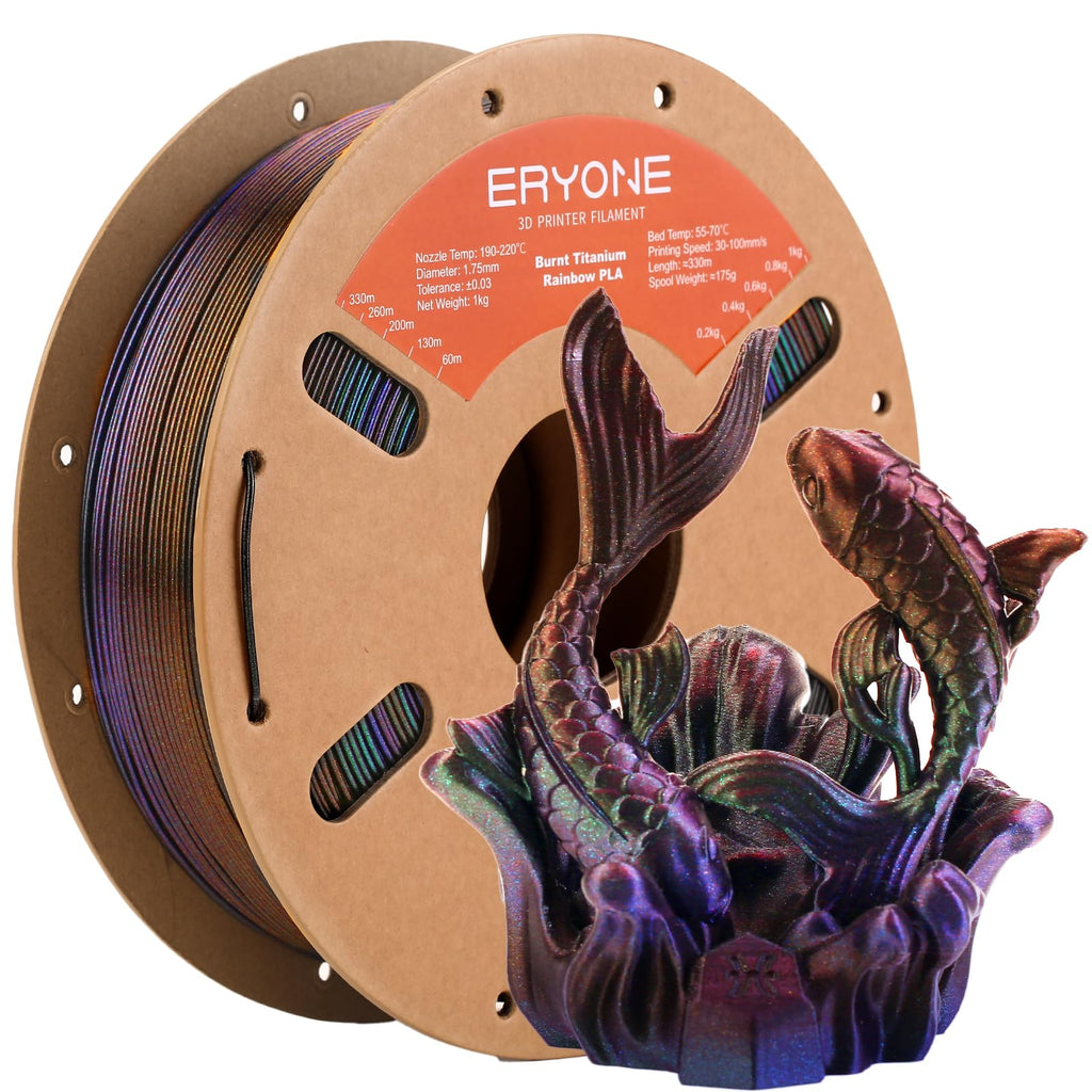 PLA Burnt Titanium Rainbow Nebula - Diâmetro 1,75mm Bobine 1kg - ERYONE