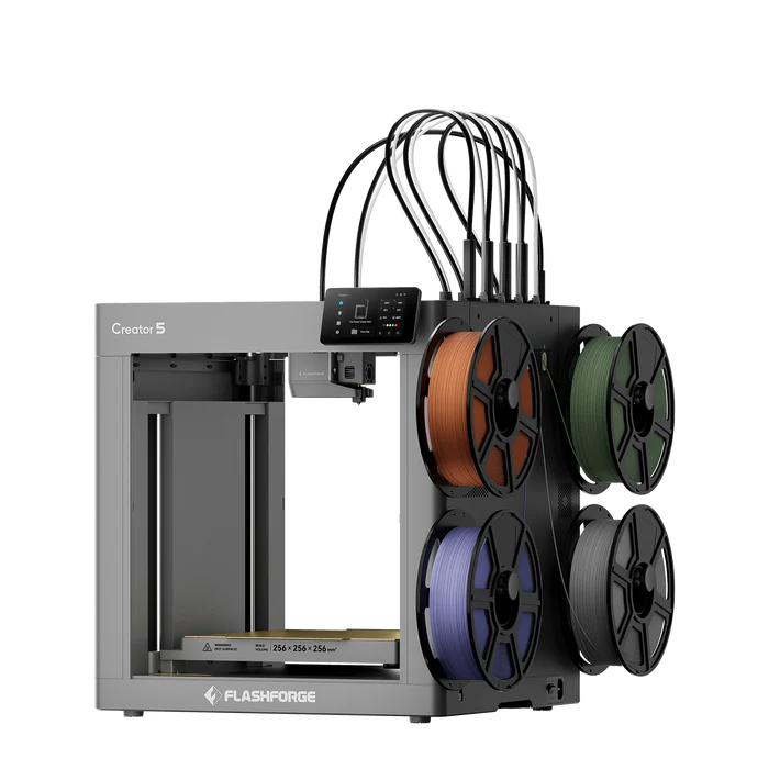 Flashforge Creator 5 impressora 3D CoreXY 4 cabeças FlashSwap sem purga