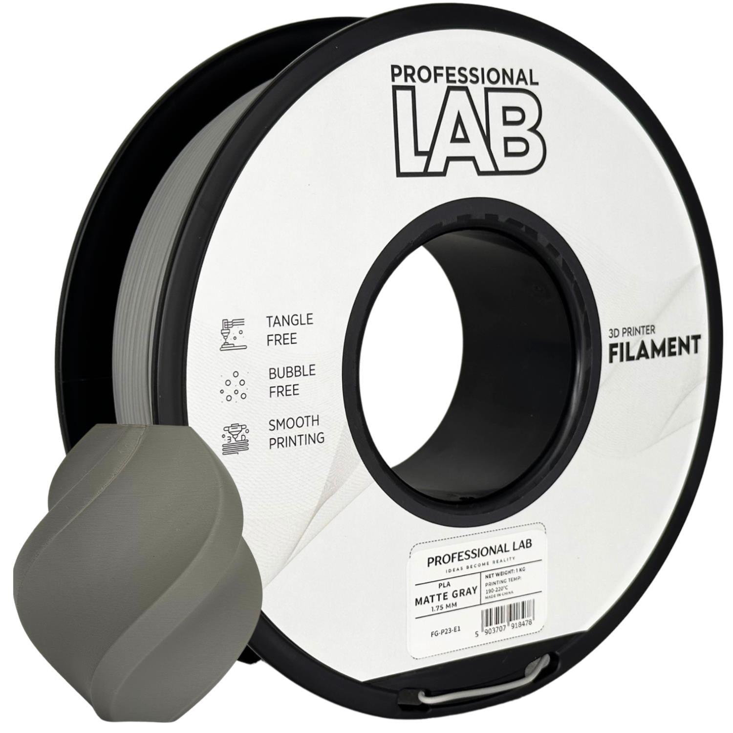 PLA MATTE Profissional Lab - Diâmetro 1,75mm Bobine 1kg