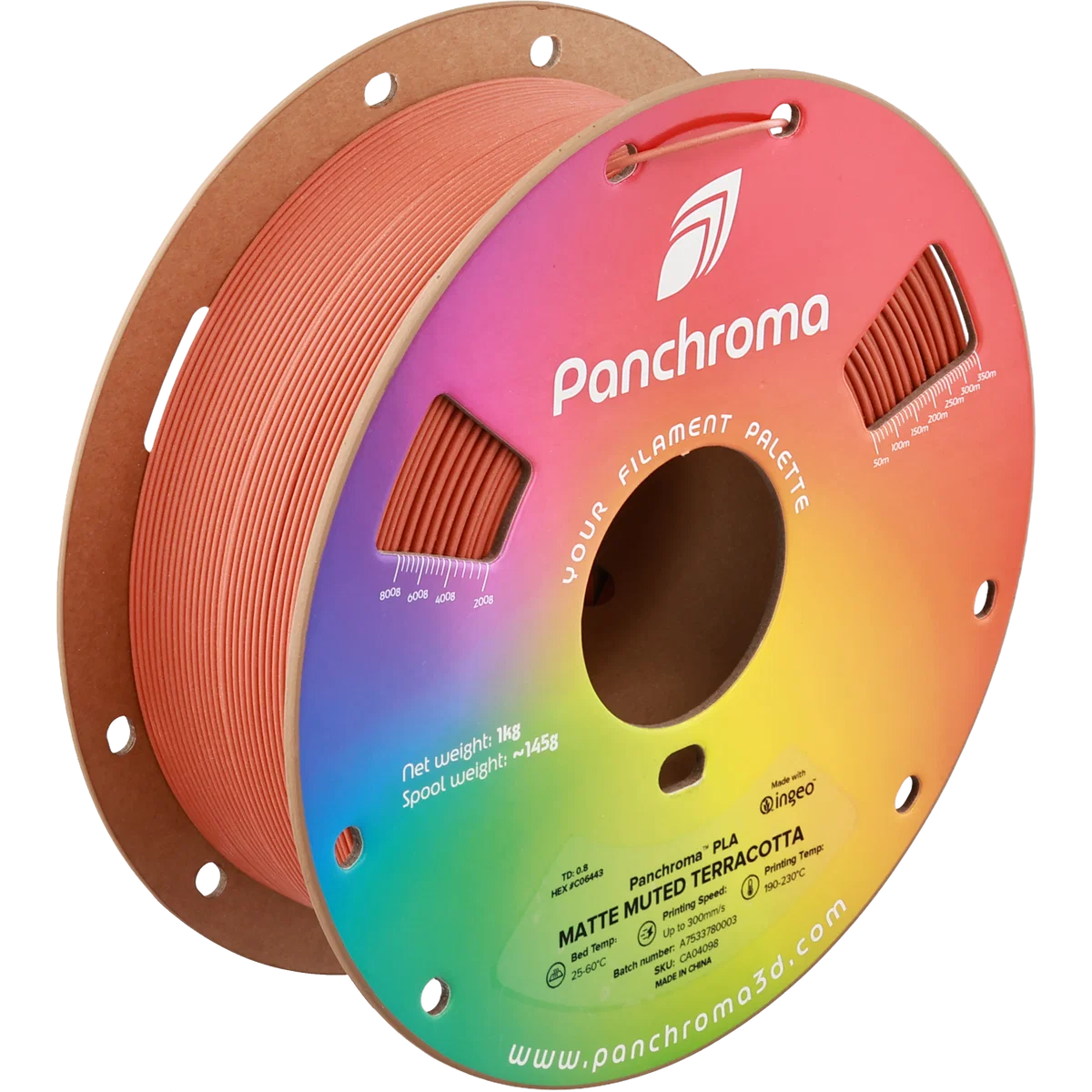 Panchroma PLA Matte Muted 1,75mm bobine 1kg tons dessaturados acabamento mate biodegradável