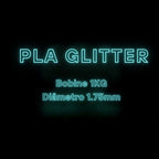 PLA GLITTER - Diâmetro 1,75mm Bobine 1kg