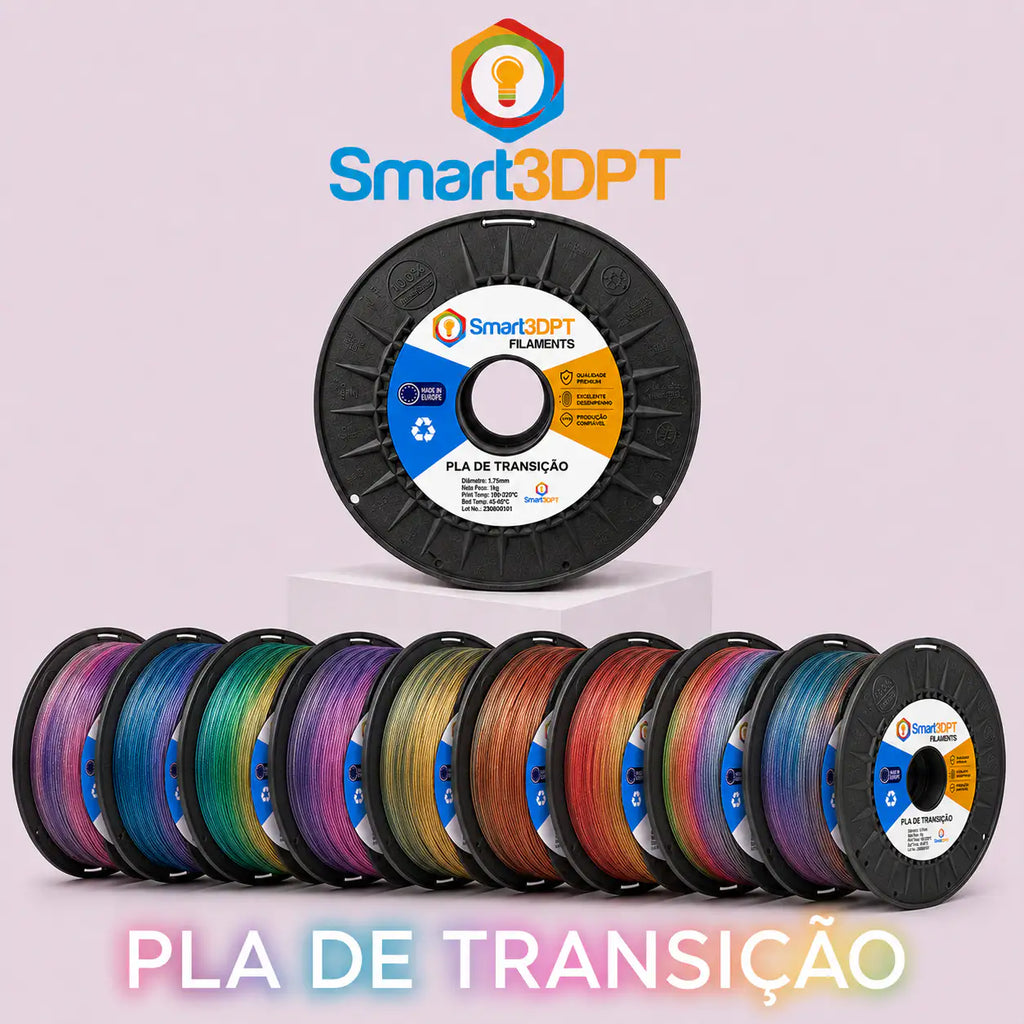PLA TRANSIÇÃO  Smart3DPT - Diâmetro 1,75mm Bobine 1kg  Filamento