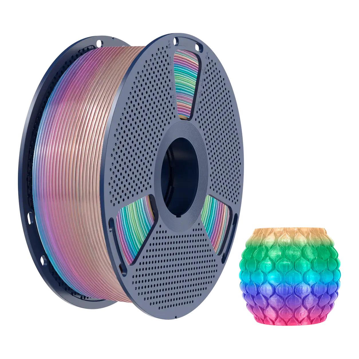 PLA TRANSPARENT RAINBOW SUNLU - Diâmetro 1,75mm Bobine 1kg  Filamento