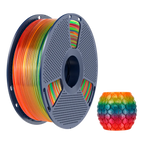 PLA TRANSPARENT RAINBOW SUNLU - Diâmetro 1,75mm Bobine 1kg  Filamento