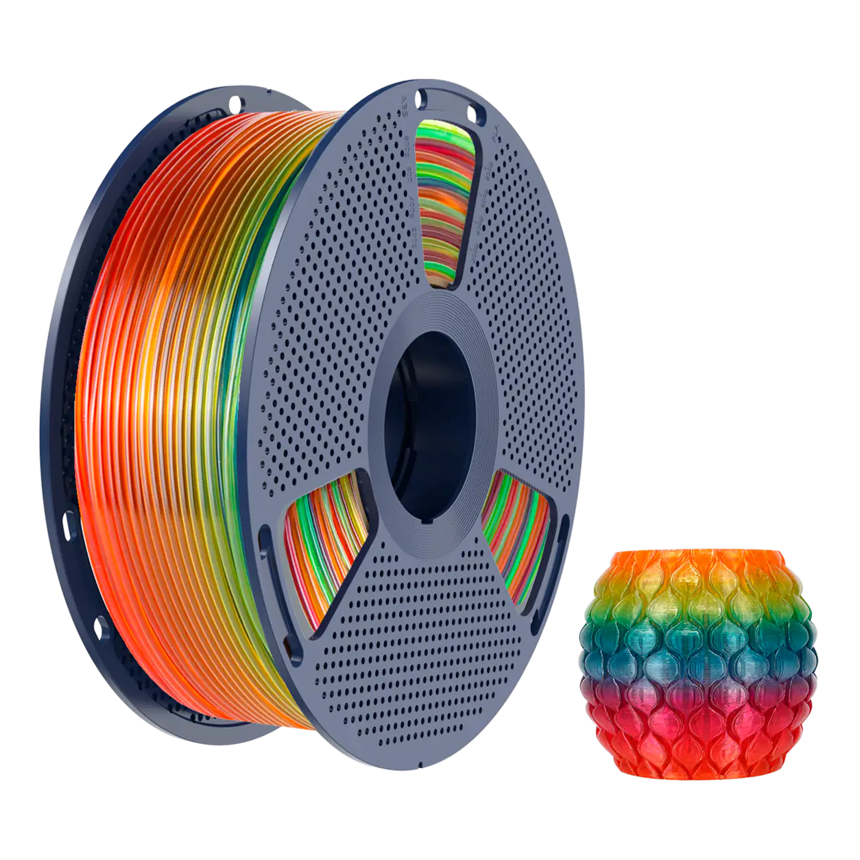PLA TRANSPARENT RAINBOW SUNLU - Diâmetro 1,75mm Bobine 1kg  Filamento
