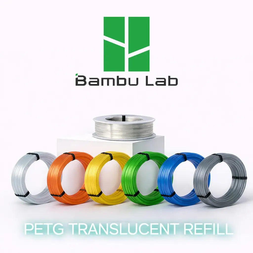 PETG TRANSLUCENT (Refill) Bambu Lab - Diâmetro 1,75mm Bobine 1kg