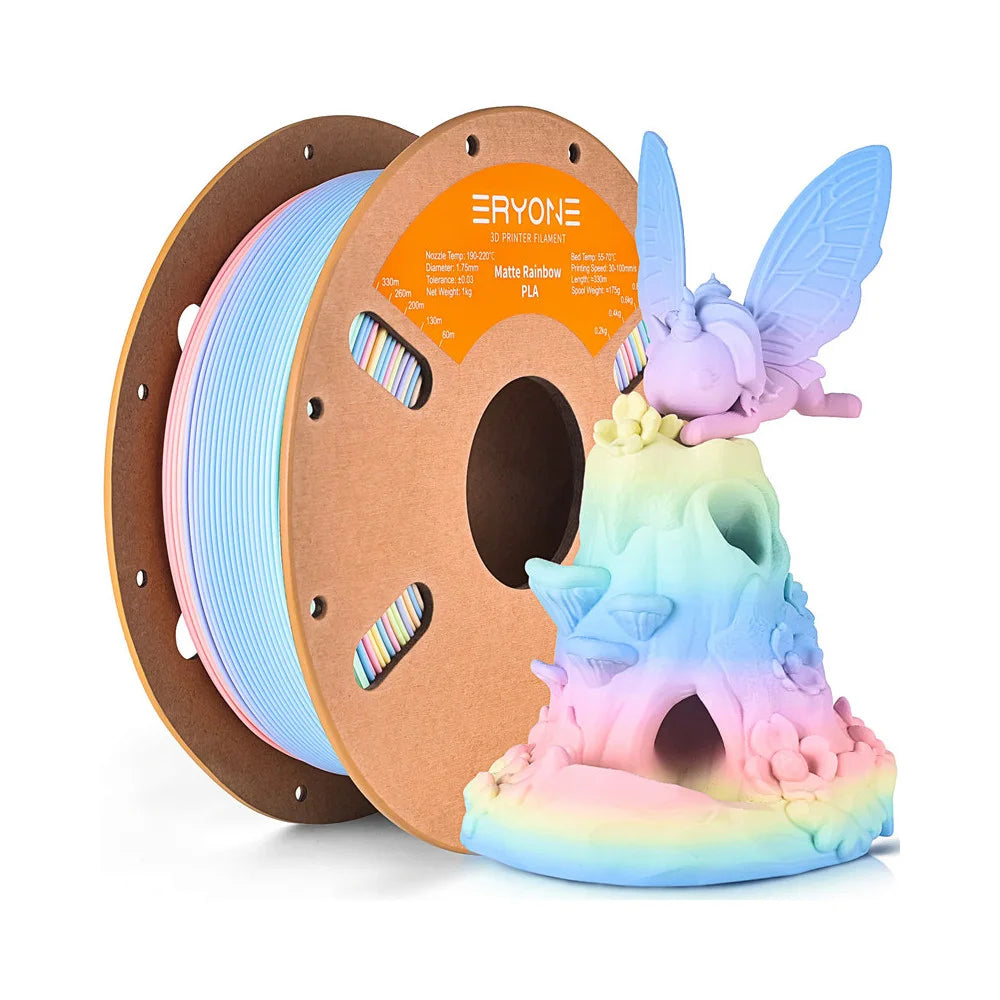 PLA MATTE Rainbow Eryone - Diâmetro 1,75mm Bobine 1kg