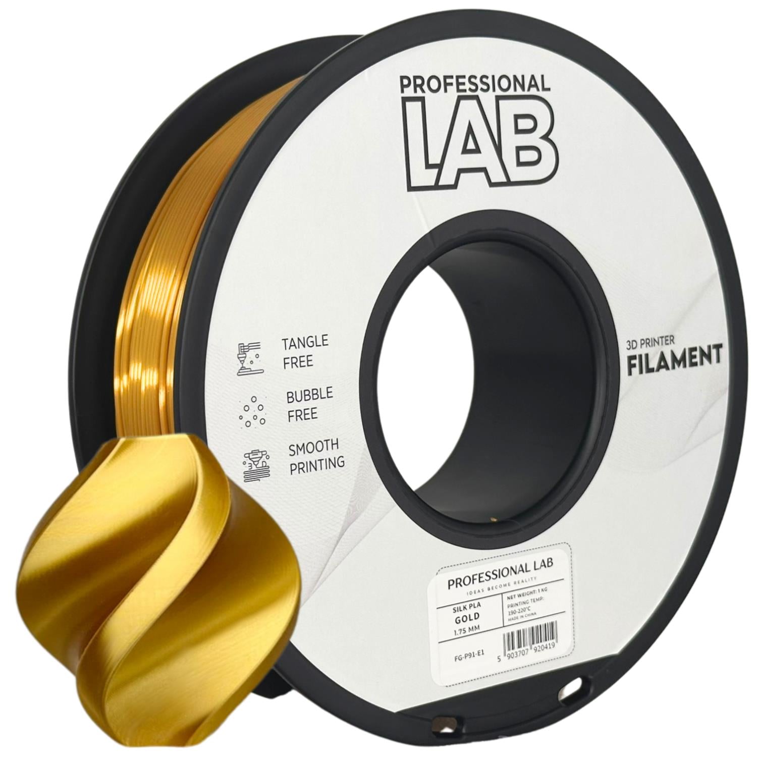 PLA SILK Profissional Lab - Diâmetro 1,75mm Bobine 1kg