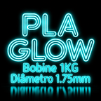 PLA Glow Azurefilm 1,75mm bobine 1kg glow in the dark brilha no escuro