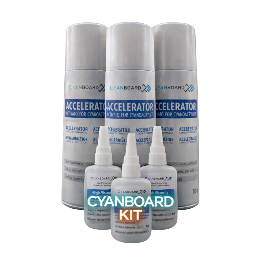 KIT Cola Cianoacrilato 50g + Activador Cyanboard 