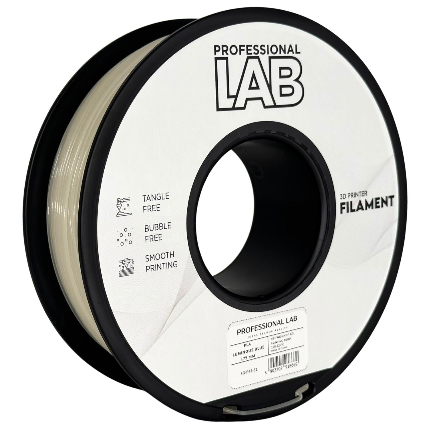 Professional Luminous PLA Lab - Diameter 1.75mm Spool 1kg