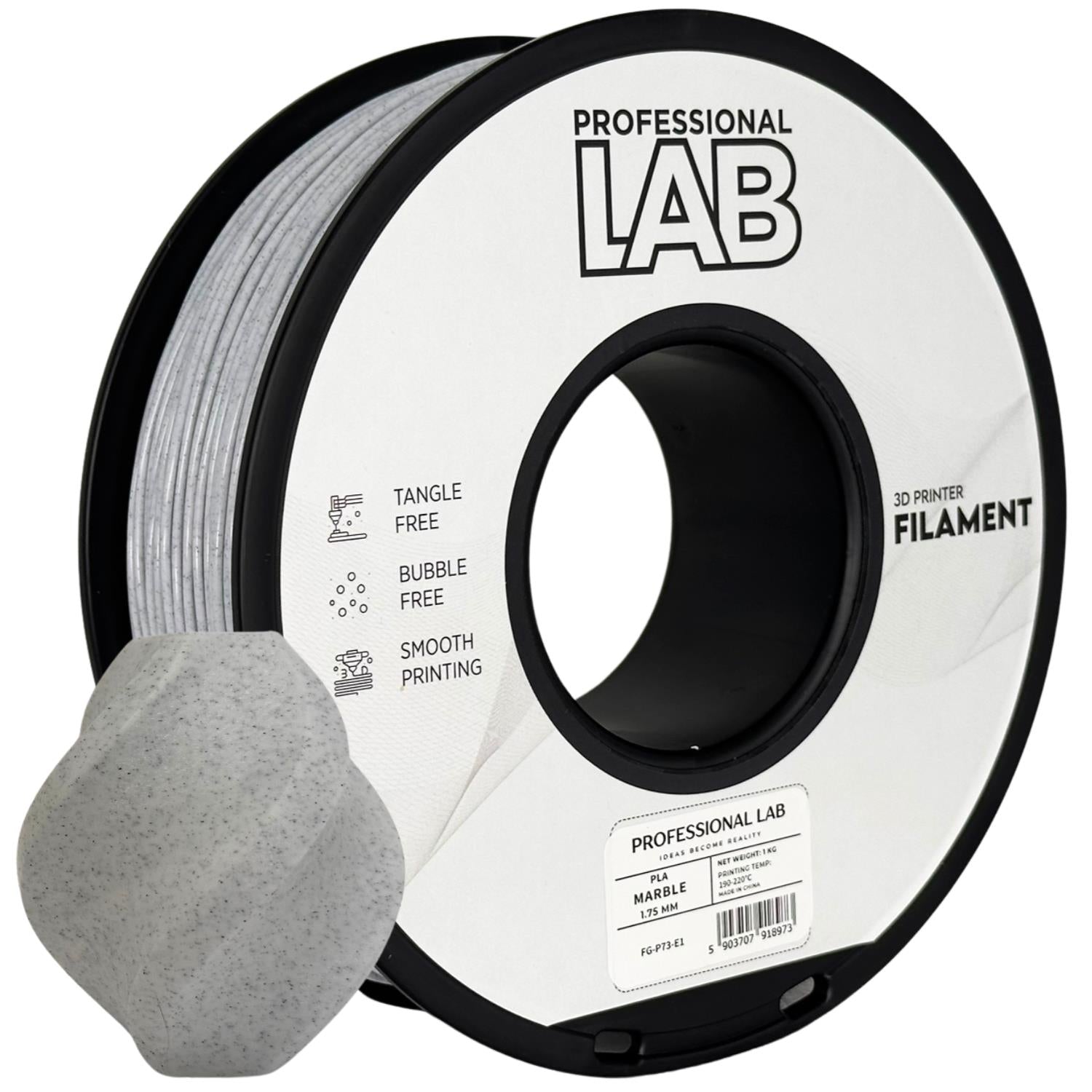 PLA Marble Profissional Lab - Diâmetro 1,75mm Bobine 1kg