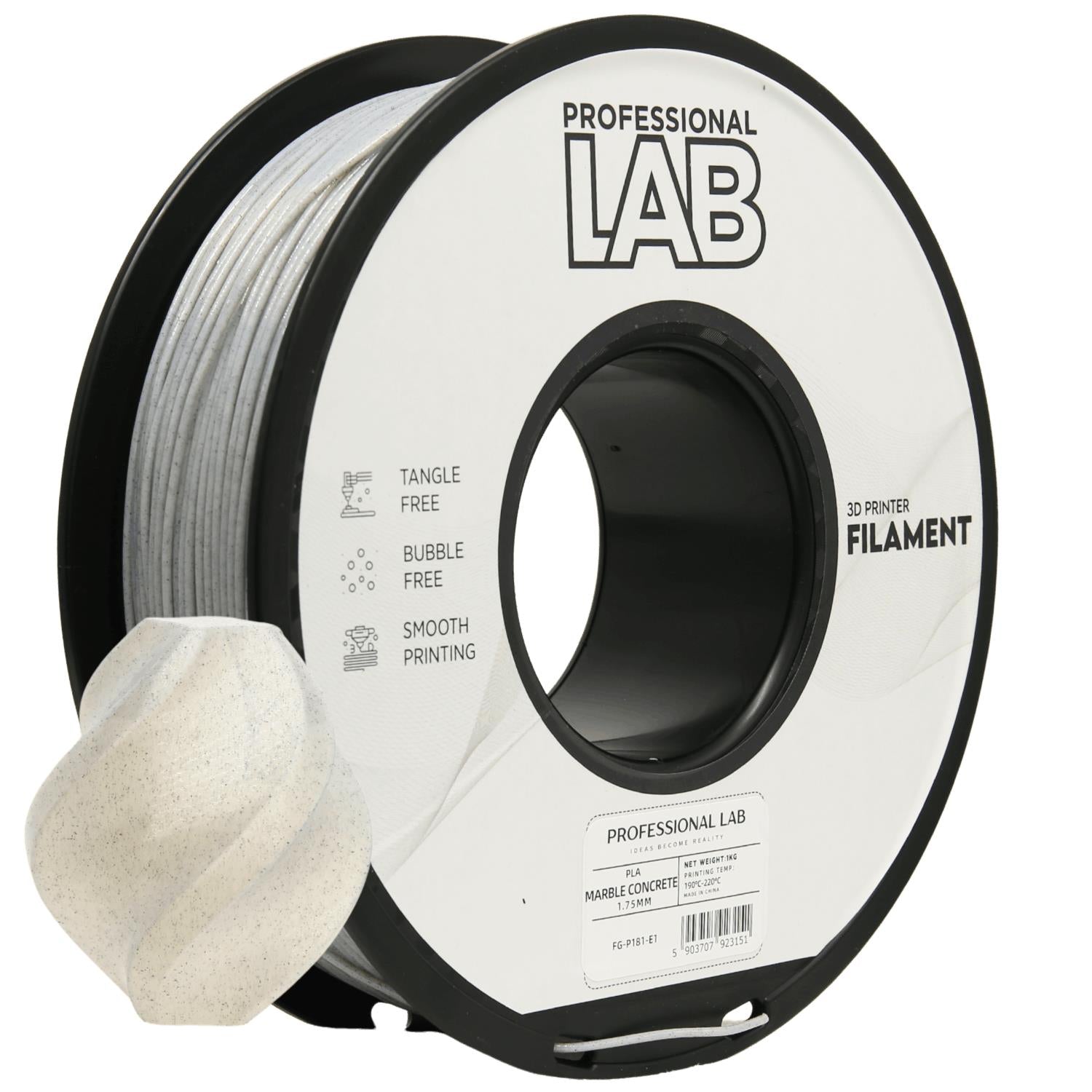 PLA Marble Profissional Lab - Diâmetro 1,75mm Bobine 1kg