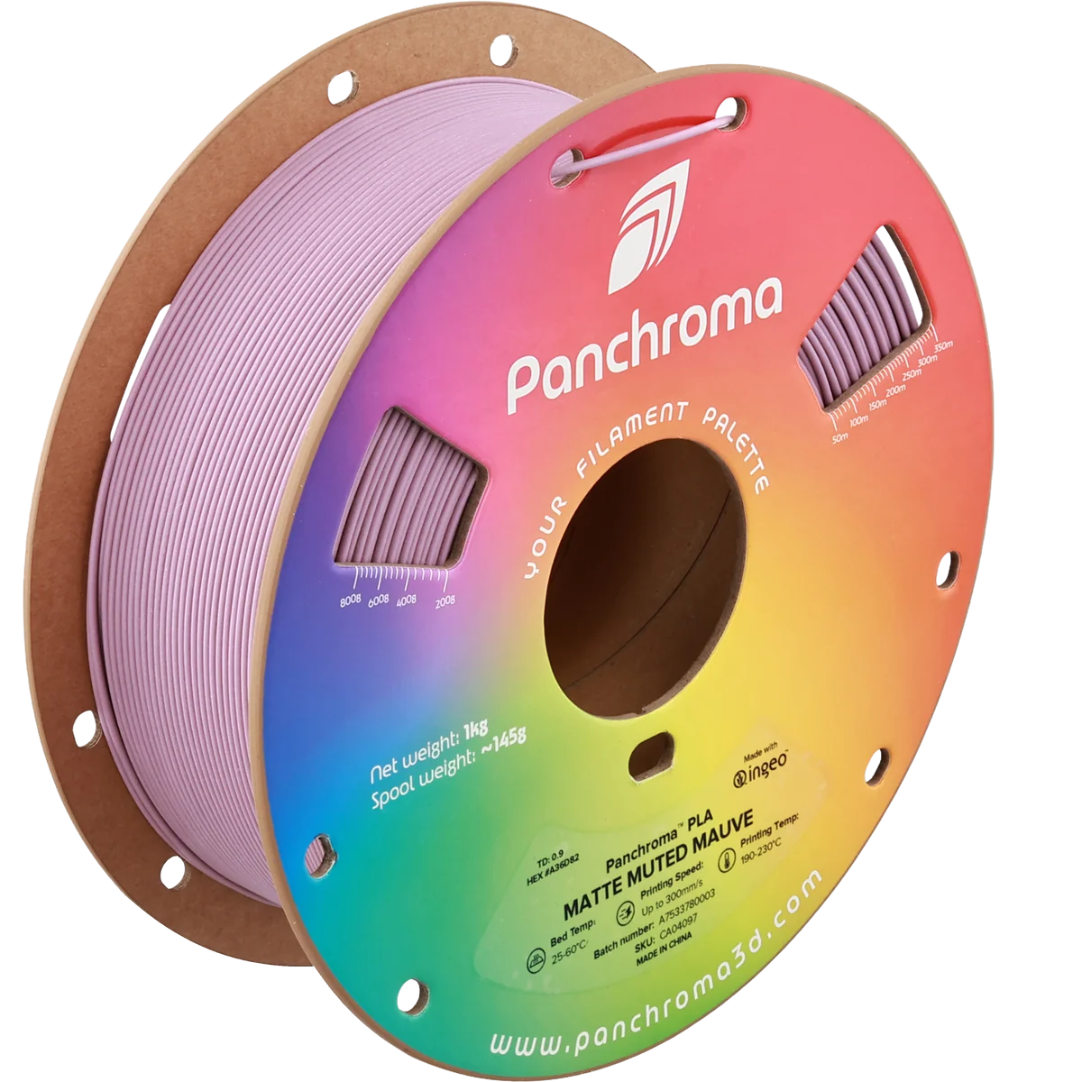 Panchroma PLA Matte Muted 1,75mm bobine 1kg tons dessaturados acabamento mate biodegradável