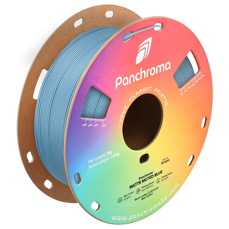 Panchroma PLA Matte Muted 1,75mm bobine 1kg tons dessaturados acabamento mate biodegradável