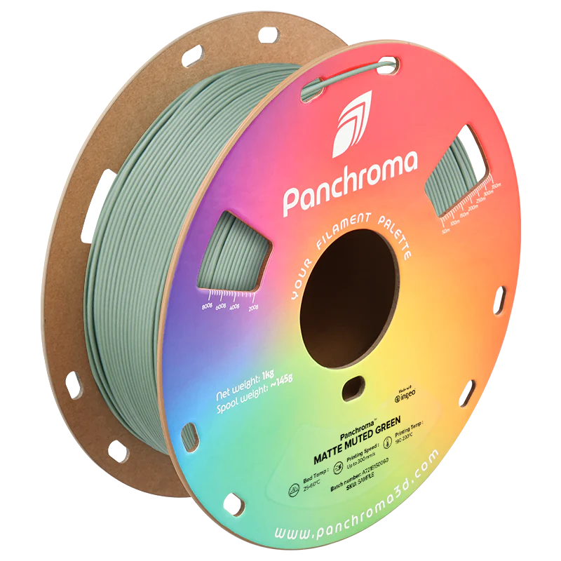 Panchroma PLA Matte Muted 1,75mm bobine 1kg tons dessaturados acabamento mate biodegradável
