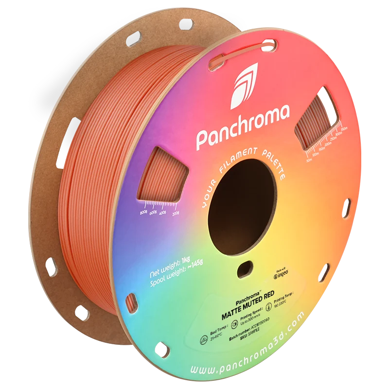 Panchroma PLA Matte Muted 1,75mm bobine 1kg tons dessaturados acabamento mate biodegradável