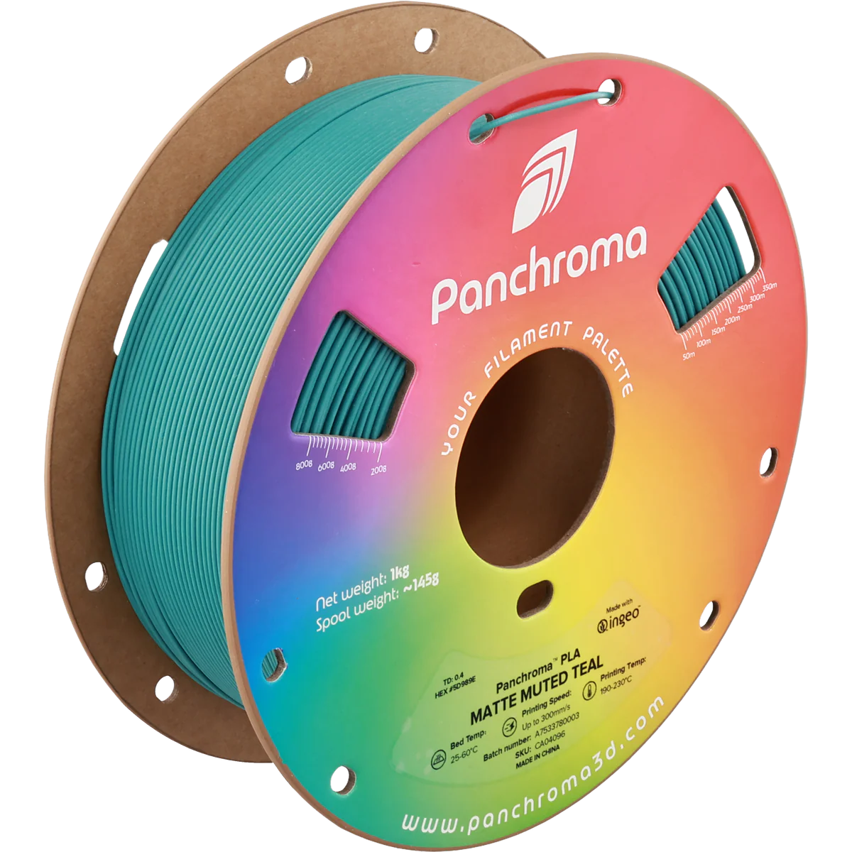 Panchroma PLA Matte Muted 1,75mm bobine 1kg tons dessaturados acabamento mate biodegradável